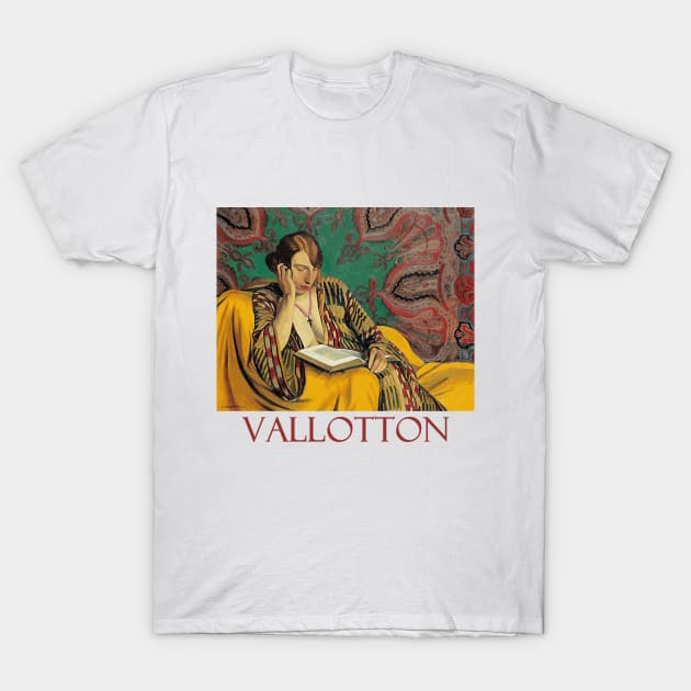 Woman Reading by Felix Vallotton T-Shirt by Naves